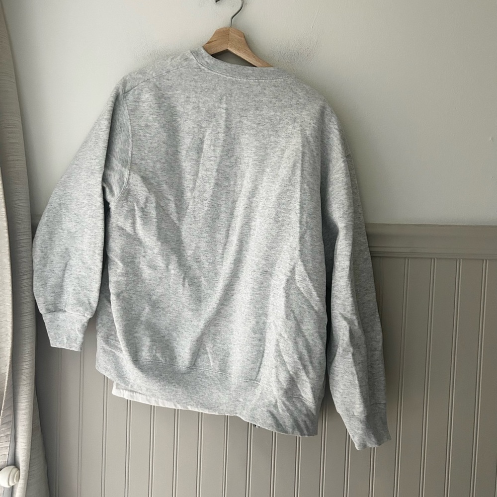 Vintage Jerzees Fruit Of Loom Gray Embroidered Sweatshirt and Tee Set medium - Picture 7 of 7